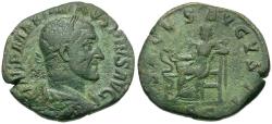 Ancient Coins - Maximinus I (AD 235-238) Æ Sestertius / Salus