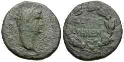 Ancient Coins - Trajan (AD 98-117). Judaea. Sepphoris (Diocaesarea) Æ26 / Ethnic in wreath