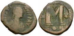 Ancient Coins - *Sear 62* Byzantine Empire. Justin I (AD 518-527) Æ Follis