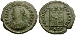 Ancient Coins - Crispus, Caesar (AD 317-326) Æ3 / Campgate