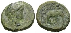 Ancient Coins - Seleukid Kings. Antiochos III the Great (222-187 BC) Æ21 / Elephant