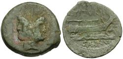 Ancient Coins - 89 BC - Roman Republic. L. Tituri L.f. Sabinus Æ As