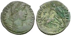 Ancient Coins - Constantius II (AD 337-361) Æ Centenionalis / Fallen horseman