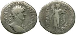 Ancient Coins - Hadrian (AD 117-138). Cilicia. Aegeae AR Tridrachm / Amaltheia