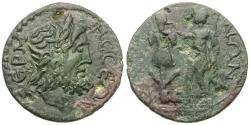 Ancient Coins - Pisidia. Termessos Major. Pseudo-autonomous Æ28 / Emperor Erecting Trophy