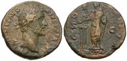 Ancient Coins - Antoninus Pius (AD 138-161) Æ As / Emperor Sacrificing