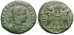 Ancient Coins - Constantius II, as Caesar (AD 324-337) Æ4 / Soldiers