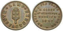 World Coins - England. Norfolk. Norwich. R. Alden Æ Farthing