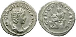 Ancient Coins - Otacilia Severa (AD 244-249) AR Antoninianus / Concordia