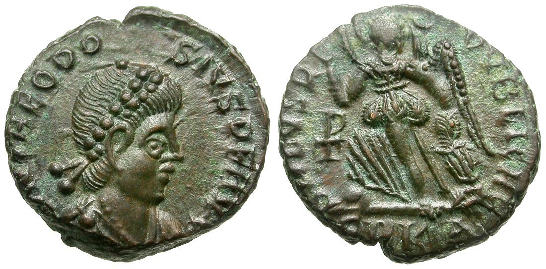 Theodosius I (AD 379-395) Æ4 / Victory | Roman Imperial Coins