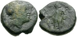 Ancient Coins - Aetolia. Aetolian League Æ16 / Herakles