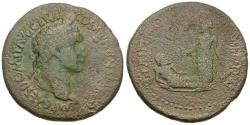 Ancient Coins - Domitian (AD 81-96). Thrace. Philippopolis Æ35 / Tyche and River god