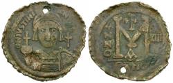 Ancient Coins - *Sear 163* Byzantine Empire. Justinian I (AD 527-565) Æ Follis