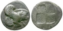 Ancient Coins - Ionia. Klazomenai AR Obol / Winged Boar