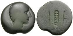 Ancient Coins - Augustus (27 BC-AD 14). Egypt. Alexandria Æ 80 Drachmai / Temple