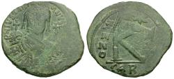 Ancient Coins - *Sear 266* Byzantine Empire. Justinian I (AD 527-565) Æ Half Follis