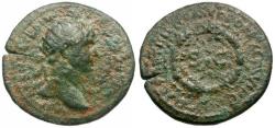 Ancient Coins - Trajan (AD 98-117) Æ Semis / Wreath