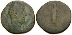Ancient Coins - Commodus (AD 177-192) Æ Sestertius / Emperor Sacrificing