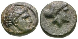 Ancient Coins - Thessaly. Phalanna Æ12 / Nymph