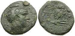 Ancient Coins - Ionia. Priene. Achilleides, magistrate Æ21 / Owl