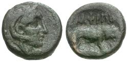 Ancient Coins - Macedon. Amphipolis Æ13 / Lion