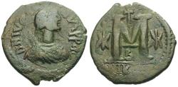 Ancient Coins - *Sear 83* Byzantine Empire. Justin I (AD 518-527) Æ Follis