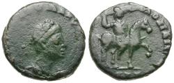 Ancient Coins - Arcadius (AD 383-408) Æ3 / Emperor on Horseback