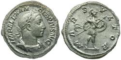 Ancient Coins - Severus Alexander (AD 222-235) AR Denarius / Mars