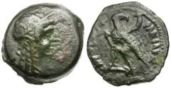 Ancient Coins - Ptolemaic Kings of Egypt. Ptolemy VI Philometor (163-145 BC) Æ17 / Demeter