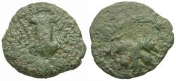 Ancient Coins - Judaea. Roman Procurators. Valerius Gratus (AD 15-26) Æ Prutah / Amphora