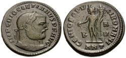 Ancient Coins - Diocletian (AD 284-305) Æ Follis / Genius
