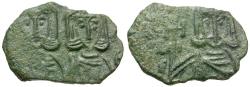 Ancient Coins - *Sear 1569* Byzantine Empire. Constantine V Copronymus (AD 741-775) with Leo IV and Leo III Æ Follis