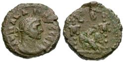 Ancient Coins - Carinus (AD 283-285). Egypt. Alexandria Æ Tetradrachm / Eagle & Standards