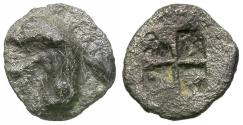 Ancient Coins - Ionia. Teos AR Tetartemorion / Griffin