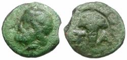 Ancient Coins - Aeolis. Temnos Æ11 / Grapes
