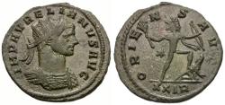 Ancient Coins - Aurelian (AD 270-275) Silvered Æ Antoninianus / Sol