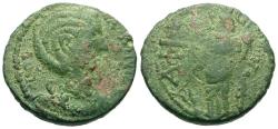 Ancient Coins - Salonina (AD 253-268). Caria. Aphrodisias Æ21 / Tyche