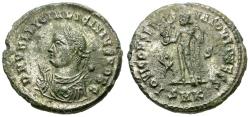 Ancient Coins - Licinius II, Caesar (AD 317-324) Silvered Æ3 / Jupiter