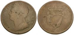 Ancient Coins - Ireland. George IV (1820-1830) Æ Penny / Harp