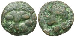 Ancient Coins - Bruttium. Rhegium Æ20 / Lion