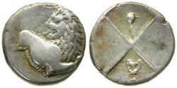 Ancient Coins - Thrace. Chersonesos AR Hemidrachm / Kantharos