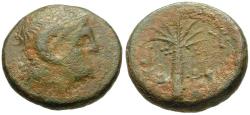 Ancient Coins - Kyrenaica. Kyrene Æ17 / Palm tree