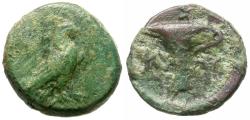 Ancient Coins - Aiolis. Kyme Æ11 / Eagle