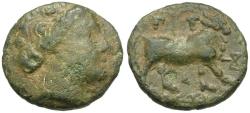 Ancient Coins - Euboea. Histiaea Æ17 / Bull