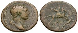 Ancient Coins - Trajan (AD 98-117) Æ As / Emperor on Horseback