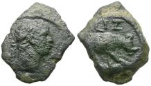 Ancient Coins - Trajan (AD 98-117). Egypt. Alexandria &#198; Chalkous / Rhinoceros