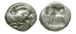 Ancient Coins - Ionia. Klazomenai AR Diobol / Winged Boar
