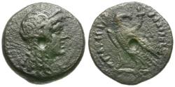 Ancient Coins - Ptolemaic Kings of Egypt. Ptolemy VI Philometor (163-145 BC) Æ17 / Demeter