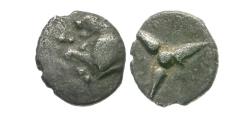 Ancient Coins - Caria. Uncertain AR Hemiobol / Star of 3 Rays