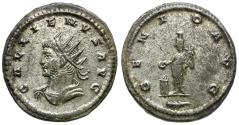 Ancient Coins - Gallienus, sole reign (AD 260-268) Silvered Æ Antoninianus / Genius